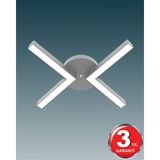 Hegza Lighting Contento - Ledli Modern Plafonyer LED Avize Salon Mutfak Oturma Odası Antre Hol Çocuk Odası LED - Gri - Gün Işığı (4000K)