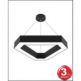 Hegza Lighting Fetta - Ledli Modern Sarkıt Linear LED Avize Salon Mutfak Oturma Odası Yatak Odası Antre Hol LED - Siyah - Gün Işığı (4000K)
