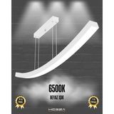 Hegza Lighting Freccia (Beyaz Kasa, Beyaz Işık) Ledli Modern Sarkıt Linear LED Avize Salon Mutfak Oturma Odası Yatak Odası Antre Hol LED