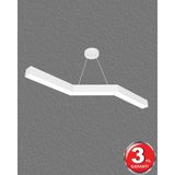Hegza Lighting Gabbiano - Ledli Modern Sarkıt Linear LED Avize Salon Mutfak Oturma Odası Yatak Odası Antre Hol LED - Beyaz - Gün Işığı (4000K)