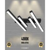 Hegza Lighting Grada (Siyah Kasa, Doğal Beyaz) Ledli Modern Plafonyer LED Avize Salon Mutfak Oturma Odası Antre Hol Çocuk Odası LED