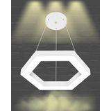 Hegza Lighting HEXAGON Ayarlanabilir Sarkıt LEDli Modern Beyaz Kasa Led Avize (3000K (Sarı Işık))