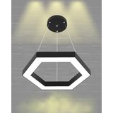 Hegza Lighting HEXAGON Ayarlanabilir Sarkıt LEDli Modern Siyah Led Avize (3000K (Sarı Işık))