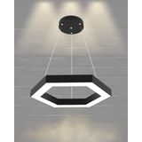 Hegza Lighting Hexagon Siyah Ayarlanabilir Sarkıt 4000K Doğal Beyaz Modern Led Avize