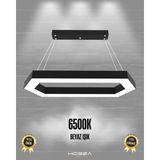 Hegza Lighting Joya (Siyah Kasa, Beyaz Işık) Ledli Modern Sarkıt Linear LED Avize Salon Mutfak Oturma Odası Yatak Odası Antre Hol LED