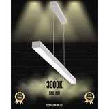Hegza Lighting Lineer 120cm ( Gri Kasa, Sarı Işık ) Sarkıt Ledli Modern Led Avize, Salon, Mutfak, Oturma Odası