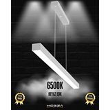 Hegza Lighting Lineer 80cm ( Gri Kasa, Beyaz Işık ) Sarkıt Ledli Modern Led Avize, Salon, Mutfak, Oturma Odası
