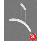 Hegza Lighting Luna - Ledli Modern Sarkıt Linear LED Avize Salon Mutfak Oturma Odası Yatak Odası Antre Hol LED - Beyaz - Gün Işığı (4000K)