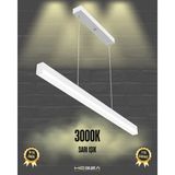Hegza Lighting Magro 80cm (Beyaz Kasa, Sarı Işık) Ledli Sarkıt Lineer Modern LED Avize, Salon, Mutfak, Masa Üstü Avize