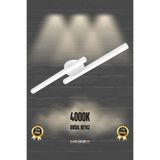 Hegza Lighting Marea ( Beyaz Kasa, Doğal Beyaz ) Ledli Modern Plafonyer Led Avize, Salon, Mutfak, Oturma Odası