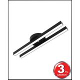 Hegza Lighting Mellızo ( Siyah Kasa, Gün Işığı ) Ledli Modern Plafonyer LED Avize, Salon, Mutfak, Oturma Odası - Gün Işığı-4000K