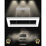 Hegza Lighting Mesita ( Gri Kasa, Doğal Beyaz Işık ) Sarkıt Ledli Modern Led Avize, Salon, Mutfak, Oturma Odası