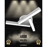 Hegza Lighting Mirador (Gri Kasa, Doğal Beyaz Işık) Ledli Modern Plafonyer LED Avize Salon Mutfak Oturma Odası Antre Hol Çocuk Odası LED
