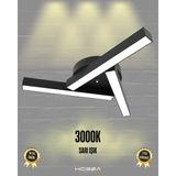 Hegza Lighting Mirador (Siyah Kasa, Sarı Işık) Ledli Modern Plafonyer LED Avize Salon Mutfak Oturma Odası Antre Hol Çocuk Odası LED