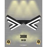 Hegza Lighting Osso (Siyah Kasa, Sarı Işık) Ledli Modern Plafonyer LED Avize Salon Mutfak Oturma Odası Antre Hol Çocuk Odası LED