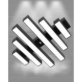 Hegza Lighting Parrilla Plafonyer Siyah 6500K Beyaz Işık Modern Led Avize