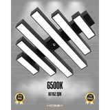 Hegza Lighting Parrilla (Siyah Kasa, Beyaz Işık) Ledli Modern Plafonyer LED Avize Salon Mutfak Oturma Odası