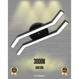 Hegza Lighting Pesca (Siyah Kasa, Sarı Işık) Ledli Modern Plafonyer LED Avize Salon Mutfak Oturma Odası Antre Hol Çocuk Odası LED