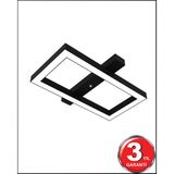 Hegza Lighting Piazza - Ledli Modern Plafonyer LED Avize Salon Mutfak Oturma Odası Antre Hol Çocuk Odası LED - Siyah - Gün Işığı (4000K)