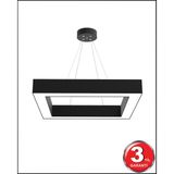 Hegza Lighting Quattro - Ledli Modern Sarkıt Linear LED Avize Salon Mutfak Oturma Odası Yatak Odası Antre Hol LED - Siyah - Gün Işığı (4000K)