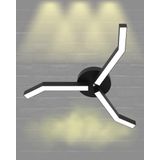Hegza Lighting Trebol Plafonyer Siyah 3000K Sarı Işık Modern Led Avize