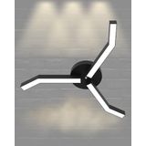 Hegza Lighting Trebol Plafonyer Siyah 4000K Doğal Beyaz Modern Led Avize