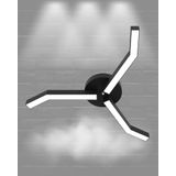Hegza Lighting Trebol Plafonyer Siyah 6500K Beyaz Işık Modern Led Avize