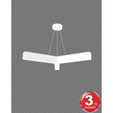 Hegza Lighting Tres - Ledli Modern Sarkıt Linear LED Avize Salon Mutfak Oturma Odası Yatak Odası Antre Hol LED - Beyaz - Gün Işığı (4000K)
