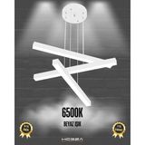 Hegza Lighting Trillizo (Beyaz Kasa, Beyaz Işık) Ledli Modern Sarkıt Linear LED Avize Salon Mutfak Oturma Odası Yatak Odası Antre Hol LED