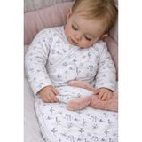 Heianmono %100 Pamuk 2.0 Tog Bebek Uyku Tulumu (9-24 Ay) - Beyaz - Lila - 9 - 24 Ay