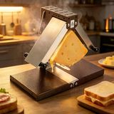 Heıheızı Elektrikli Masa Üstü Raclette Peynir Eritici - 1000W Ticari Yarım Peynir Tekerleği Raclette Izgara, Makarna İçin Isıtma Çubuklu Profesyonel Yarım Tekerlek Eritici, Fırında Patates