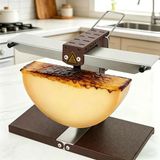 Heıheızı Elektrikli Raclette Peynir Eritme Makinesi - Ayarlanabilir Açılı 1000W Yarım Yuvarlak Ticari Peynir Isıtıcı Izgara, Restoranlarda Raclette İçin Paslanmaz Çelik Gıda Sınıfı Eritici