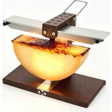 Heıheızı Raclette Peynir Eritme Makinesi - Açı Ayarlanabilir Plakalı 1000W Ticari Elektrikli Yarım Yuvarlak Peynir Isıtıcı Izgara, Paslanmaz Çelik Eritici - Siyah