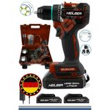 Heilber Alman Max V998 15Ahm Bakır Sargılı Çift Batarya Akülü Vidalama Çelik Şanzıman Şarjlı Matkap