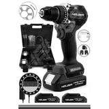 Heilber Alman Max V998 15Ahm Black Bakır Sargılı Çift Batarya Akülü Vidalama Çelik Şanzıman Şarjlı Matkap
