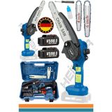 Heilber Alman V598 25CM Blue Zincir Yağlamalı Çift Akülü Budama Testeresi Şarjlı Ağaç Dal Kesme Testeresi