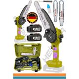 Heilber Alman V598 25CM Yellow Zincir Yağlamalı Çift Akülü Budama Testeresi Şarjlı Ağaç Dal Kesme Testeresi