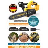 HEİLBER ALMAN V598/21V 6'' 15CM KÖMÜRSÜZ YENİ NESİL ŞARJLI ZİNCİRLİ BUDAMA TESTERESİ VE AĞAÇ KESME BA01063S