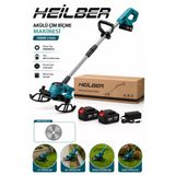Heilber Ba011532 Akülü Çim Kesme Makinesi 36V Çift Akülü Kömürsüz Motor Misinalı Mini Tırpan Ot Kesme Makine
