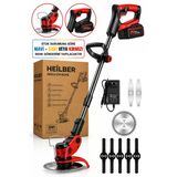 Heilber Ba0115362 21V Akülü Çim Biçme Ve Kenar Kesme Makinesi – 3'Ü 1 Arada Yabani Ot Temizleme, Teleskopik