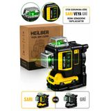 Heilber Ba0115373 12 Satır Şarjlı Yeşil Işık Lazer Hizalama Ve Seviye Ölçüm Cihazı – 360° Döner Başlıklı, Üs
