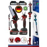 HEİLBER V598/21V +2 BATARYA 15CM AKÜLÜ DAL BUDAMA TESTERESİ VE 30MM ŞARJLI DAL BUDAMA BAĞ MAKASI BA01062K