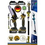 HEİLBER V598/21v +2 Batarya Ba01062s 15cm Akülü Dal Budama Testeresi Ve 30mm Şarjli Dal Budama Bağ Makasi