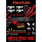 Heiman 2Mp 4Kameralı Metal Kasa 1080P Ir Led Ip66 Dış Mekan Ahd Full Set Güvenlik Kamerası + 500Gb Harddisk