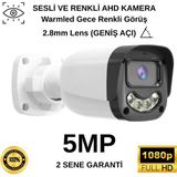 Heiman HM-464 Renkli ve Sesli Ahd Full Hd 2.8mm Lens 2mp Kamera - Beyaz