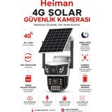 Heiman HM-850 4mp 2 Kameralı Solar Güneş Panelli Ptz 4g Sim Kartlı Kamera