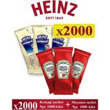 Heinz Ketçap Sachet 1000 x 9 gr + Mayonez Sachet 1000 x 9 gr - 1 gr