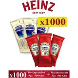 Heinz Ketçap Sachet 500 x 9 gr + Mayonez Sachet 500 x 9 gr - 1 gr