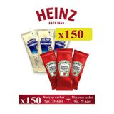Heinz Ketçap Sachet 9 gr x 75 Adet + Mayonez Sachet 9 gr x 75 Adet Combo Set