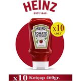 Heinz Ketçap Top Down 460 gr x 10 Ad - Heinz - 0,50 lt